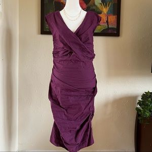 Eileen Fisher | Pomegranate Shirred Dress size 6